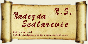 Nadežda Sedlarević vizit kartica